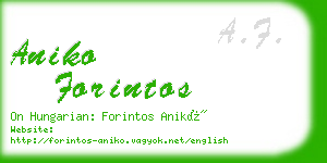 aniko forintos business card